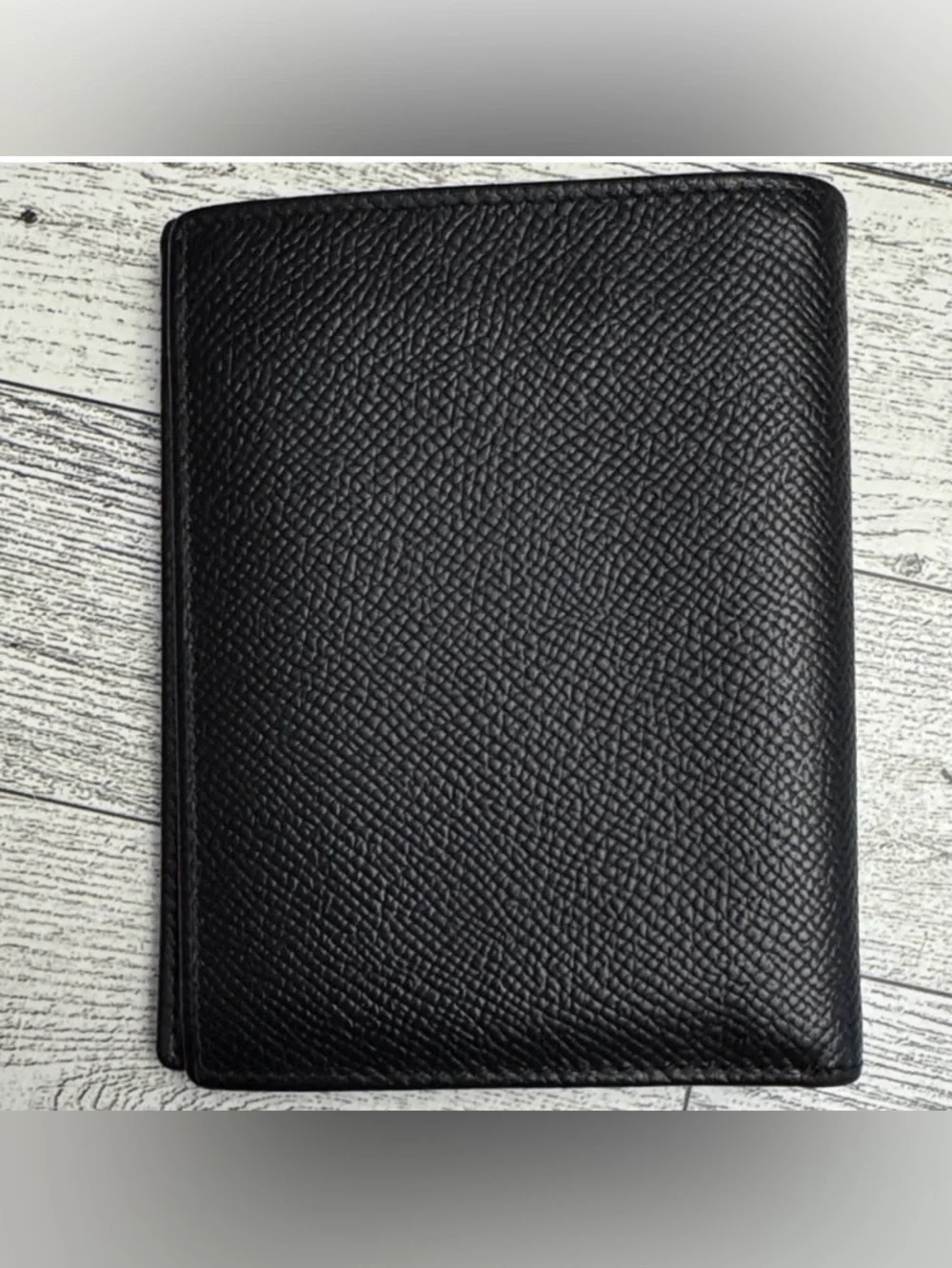 Bvlgari Black Pebbled Leather Men’s Bifold Wallet - Like New